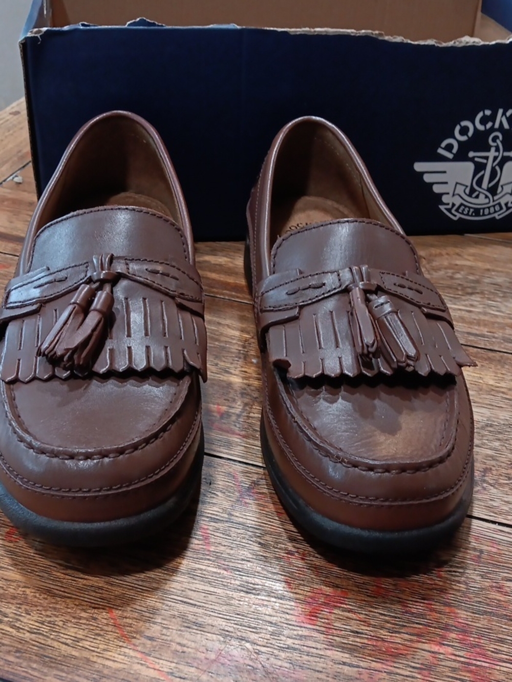 Dockers Men Brown Tassel Kiltie Leather Loafers